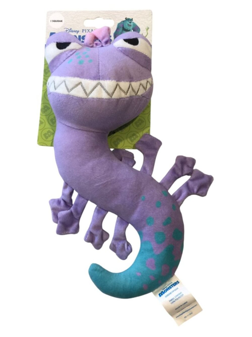 Disney Pixar Monsters Inc RANDALL 11" Squeak Plush Dog Toy